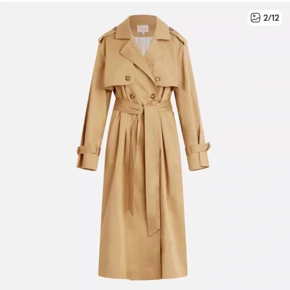 Favorite Daughter Camel Tie-Waist Trench Coat - Picture 2 of 5